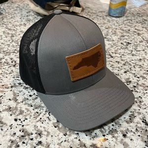 North Carolina leather patch SnapBack trucker hat